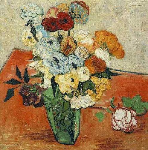 Vincent Van Gogh Japanese Vase with Roses and Anemones china oil painting image